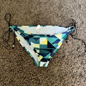 Geometric Bikini Bottom - Blue, Green, Yellow size large